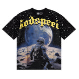Godspeed T Shirts Astronaut Earth Gypsy Printing Cotton Casual Short Sleeve Men and Women
