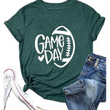 Game Day Football Shirt Women Football Season T shirt Short