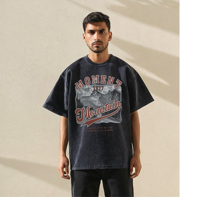 Mens Vintage T Shirt Short Sleeve T-Shirt Men's and Women's
