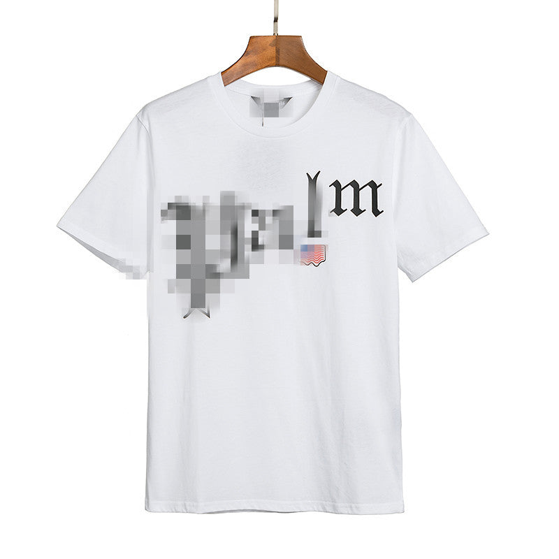 Palm Angels T Shirts Angel Letter Print Short-Sleeve T-shirt Men's Loose Casual