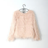 Women Fur Jacket Plush White Warm Coat