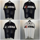 Hellstar T Shirt Vintage Old Loose Casual Short Sleeve T-Shirt