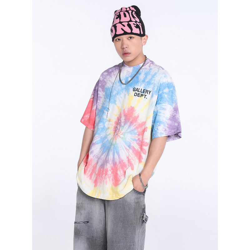 Unisex T-Shirts GALLERY DEPT Tie-dye Fashion Loose Tee