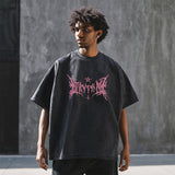 Mens Vintage T Shirt Printed Short Sleeve T-Shirt Men