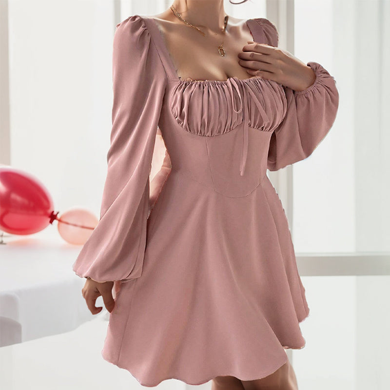 Birthday Dresses Autumn/Winter Bubble Sleeve Dresses