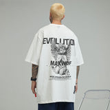 Men T-Shirt Smiling Face Print Loose