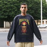 Mens Vintage Long Sleeve Shirt Autumn Loose Long Sleeve T-Shirt