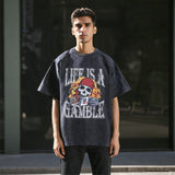 Mens Vintage T Shirt Washed Old Short Sleeve