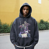 Mens Vintage Hoodie Loose Vintage Hooded Sweater