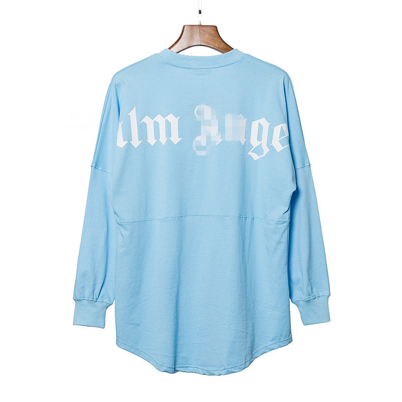 Palm Angels T Shirts Large Letter Printed Long Sleeve T-shirt Men and Women Loose