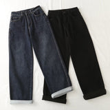 Women Jeans Fleece Casual Pants