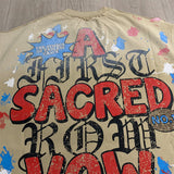 First Row T Shirts A Sacred Vow Masterpiece Art Tee European and American trendy brand hot diamond washing water old pure cotton