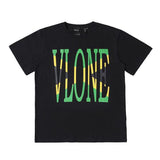 Vlone T Shirts Large V Printed Loose Couple Short Sleeve Men's and Women's T-shirt behind Flame Limit