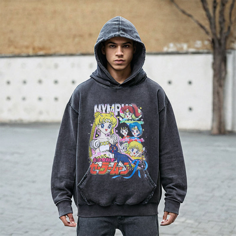 Mens Vintage Hoodie Casual Hooded Sweater Men