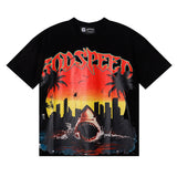 Godspeed T Shirts Urban Coconut Shark Print Cotton Casual Short Sleeve Men and Women