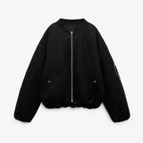 Women Cotton Coat Loose Lapel Baseball Uniform
