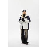 Unisex Coat Hooded Cotton-Padded Coat Loose and Warm Coat