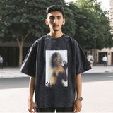 Mens Vintage T Shirt Lazy Wind Wash Old