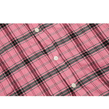 Unisex Shirts Our Legacy Pink Checked Loose Shirt