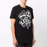 Dsq2 T Shirt Four-Leaf Clover Frame Printed Short-Sleeved T-shirt round Neck