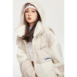 Unisex Coat Youth University Style Lamb Wool Coat Winter