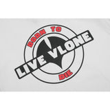 Vlone T Shirt Spring Summer Square Letter Pattern Crew Neck
