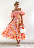 Women Dress 2 US Puff Sleeves for Holiday Show Thin and Long