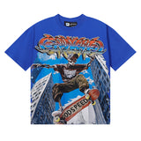 Godspeed T Shirts Urban Skateboard Skull Junior Print Cotton Casual Short Sleeve Men and Women