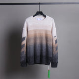 Off Ow Whtie Ombre Mohair Loose Sweater
