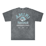 Amiri Washed Distressed T Shirt Printed Trendy Pure Cotton