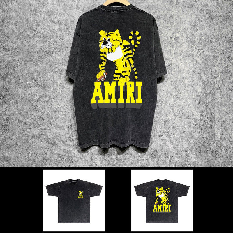 Amiri washed t-shirt tiger short sleeve