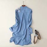 Women Dresses Denim Shirt Dress