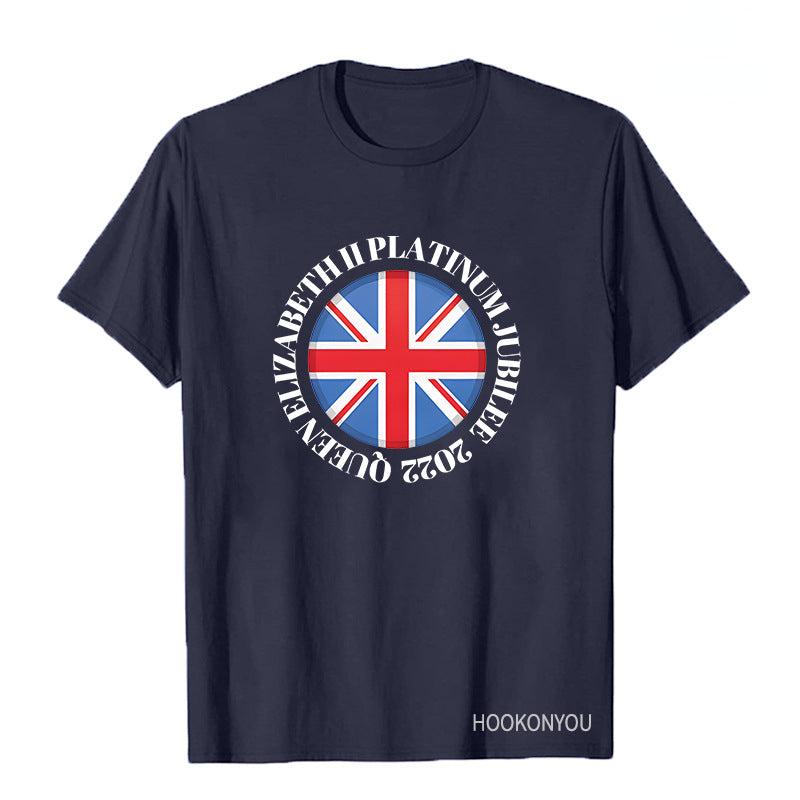 Inspired by Queen's Platinum Jubilee 2022 Elizabeth 70 Years T-Shirt Graphic Print Crew Neck