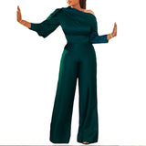 Women Co-Ords Autumn plus Size Casual Solid Color Jumpsuit