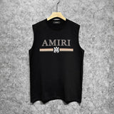 Amiri tank top colorfulletter horizontal stripprinting