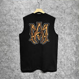Amiri tank top splashed paint skeleton printing
