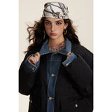 Unisex Coat S Retro Lapels Thickened Winter Cotton Dress Loose