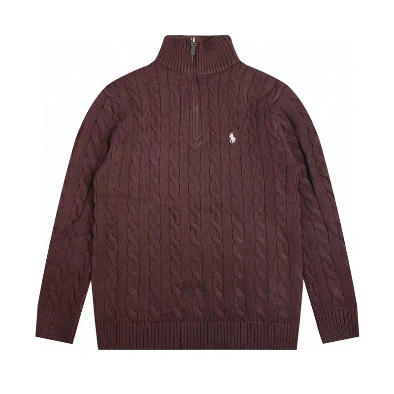 Ralph Lauren Knitted sweaters RL Ralph Pony Standard Vintage Half Zip Sweater Loose Lazy Wind Knitted