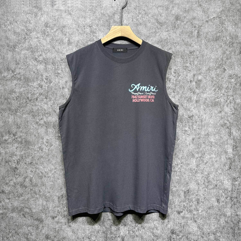 Amiri tank top wine glass letterprinting
