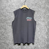 Amiri tank top wine glass letterprinting