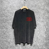 Amiri washed t-shirt artistic word short sleeves