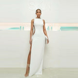Women Dress Split Bow Sexy Dress