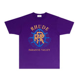 Rhude T Shirts Printed Trendy Pure Cotton