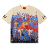 Godspeed T Shirts Speech Skull Printing Cotton Casual Crew Neck Short Sleeve Men and Women