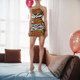 Birthday Dresses Zebra Two Tone Sequins