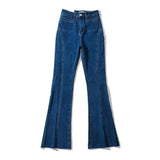 Women Jeans Spicy Girl Retro Stretch Flared Pants