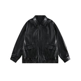 Unisex Pu Jacket Locomotive Style PU Leather Jacket