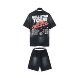 Hellstar T-Shirt And Shorts Two-Piece Set