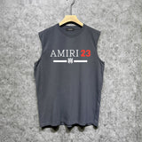 Amiri tank top with vine and man text printing