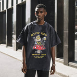 Mens Vintage T Shirt Wash Men's Short Sleeve T-Shirt